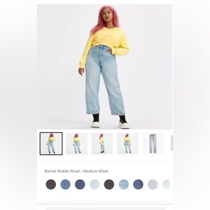 Levis ribcage straight ankle jeans